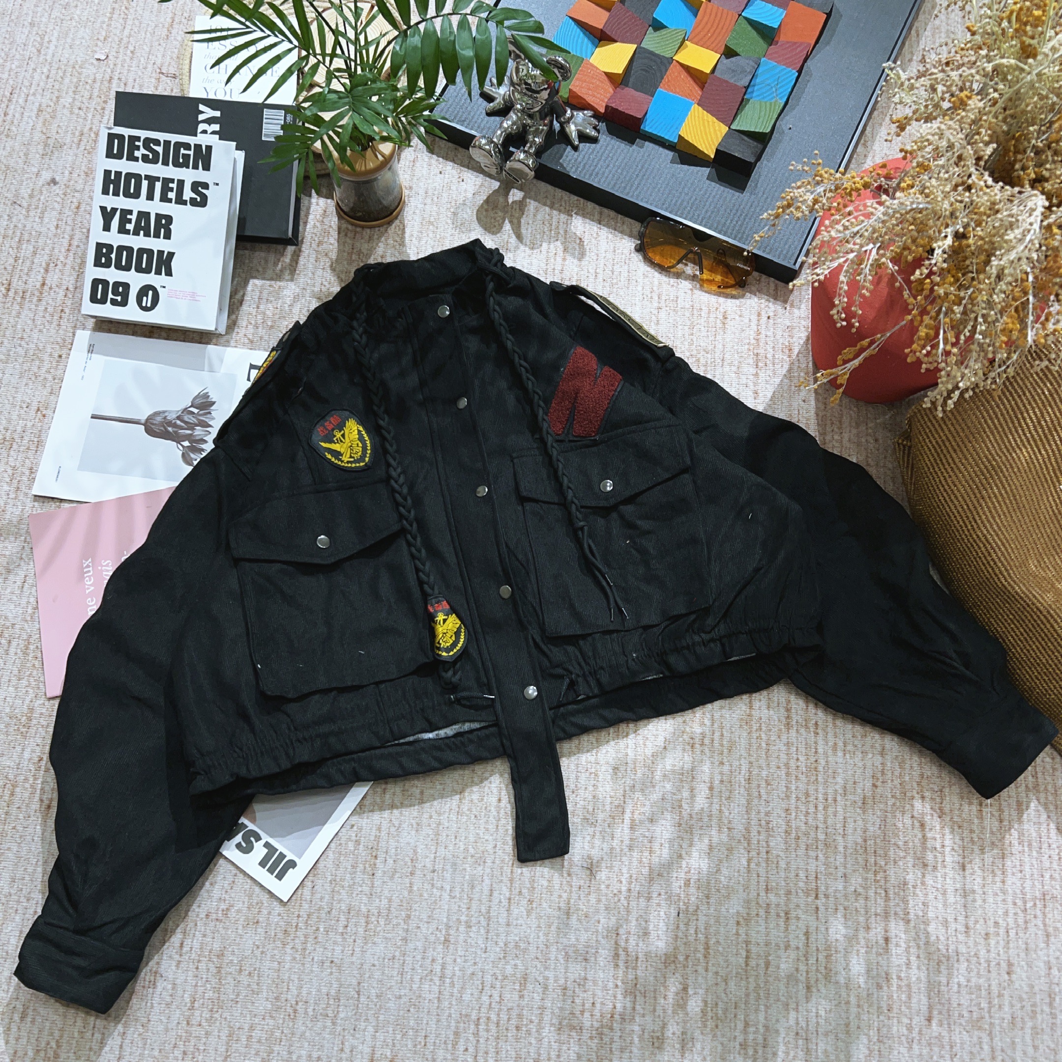 2025秋冬新款休闲宽松百搭卡通刺绣长袖厚外套1571