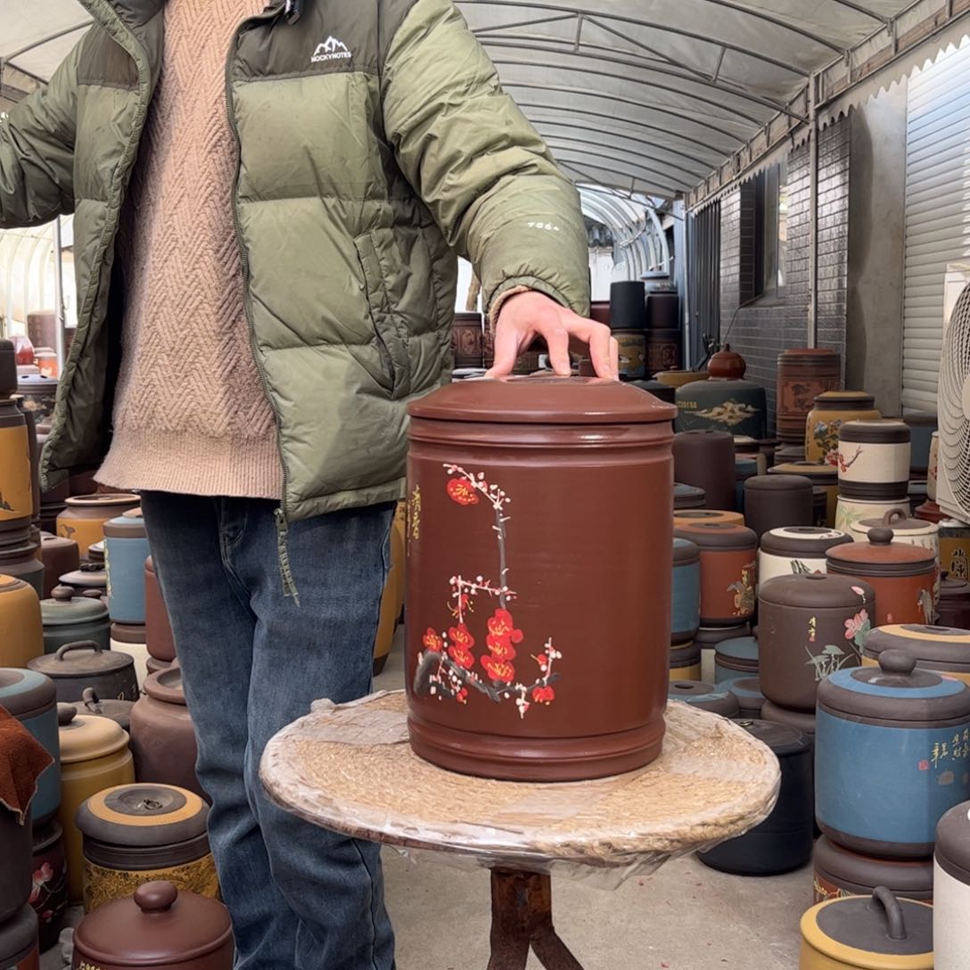 紫砂茶叶罐12 饼茶叶罐