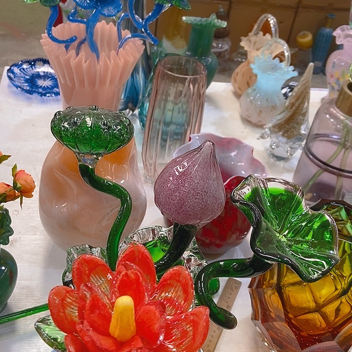 无铅玻璃琉璃花高45口9