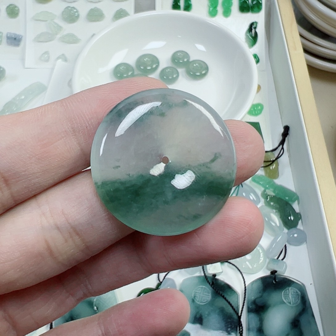 翡翠散珠最****爱平安扣一个