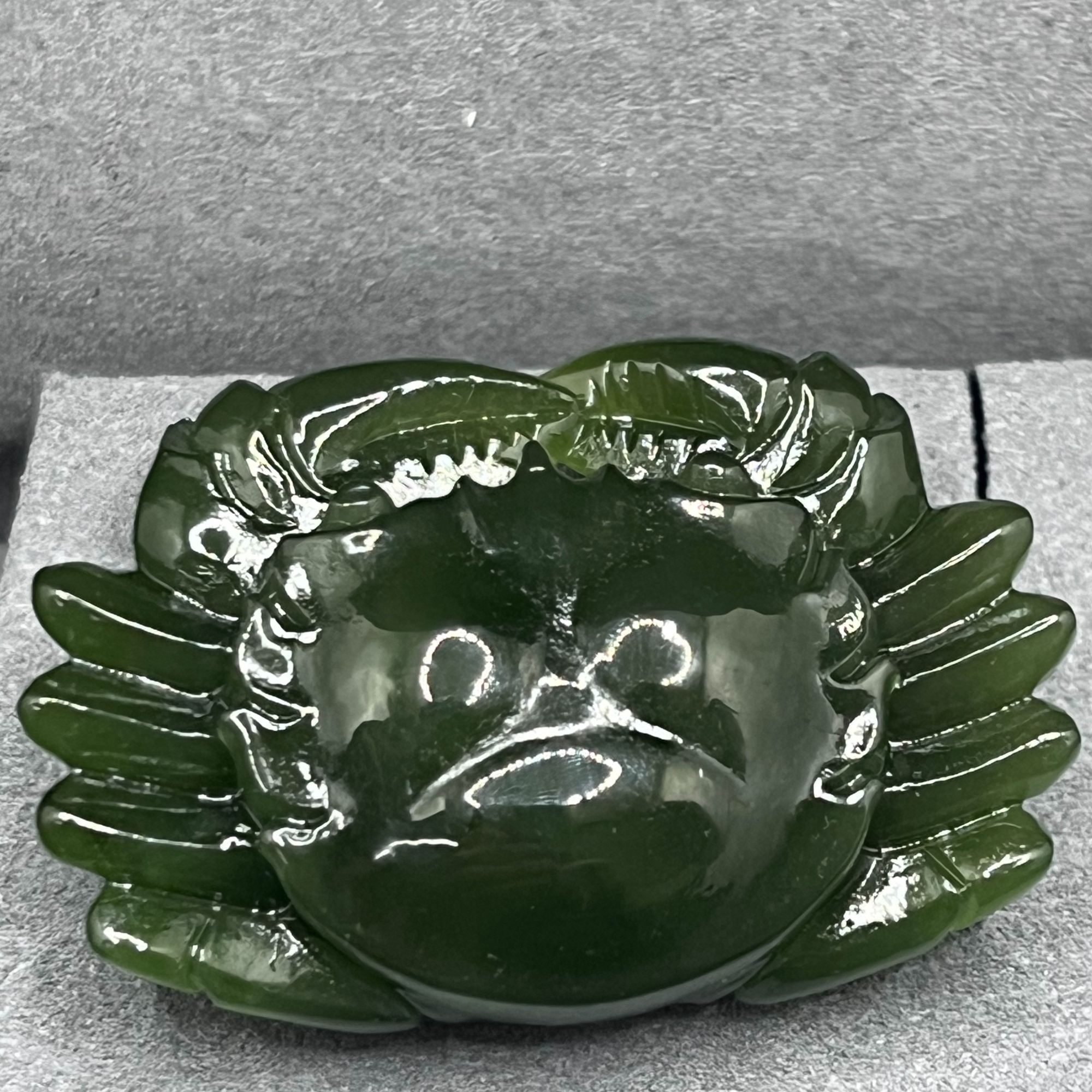 005天然和田玉碧玉手工雕刻男女螃蟹时尚吊坠