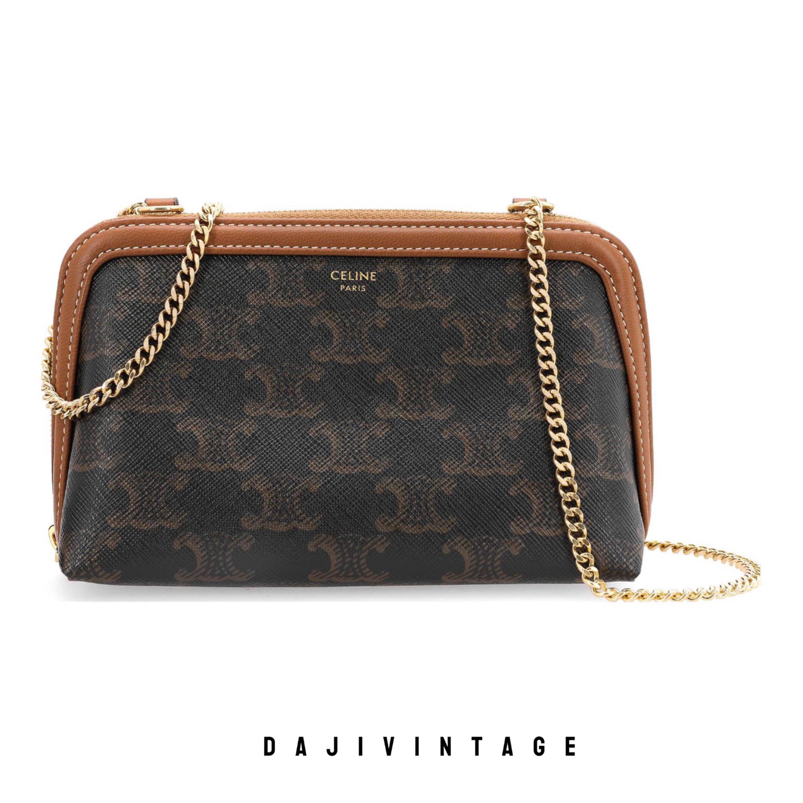 95新 Celine/思琳 大吉一店/CELINE瑟琳老花贝壳斜挎包