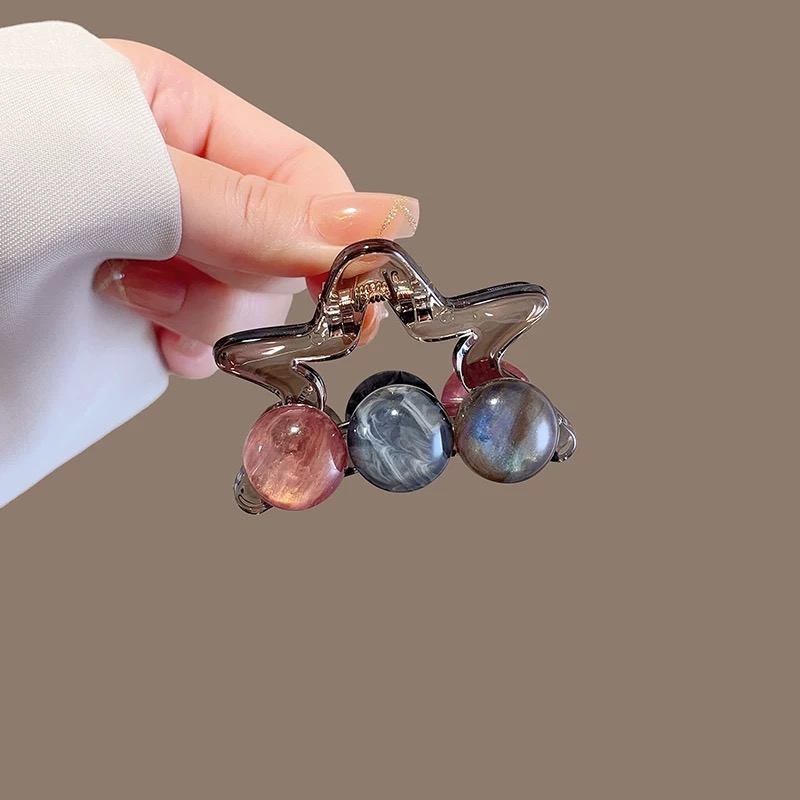 多色发夹银河氛围感抓夹星星抓夹鲨鱼夹后脑勺发饰网红1582