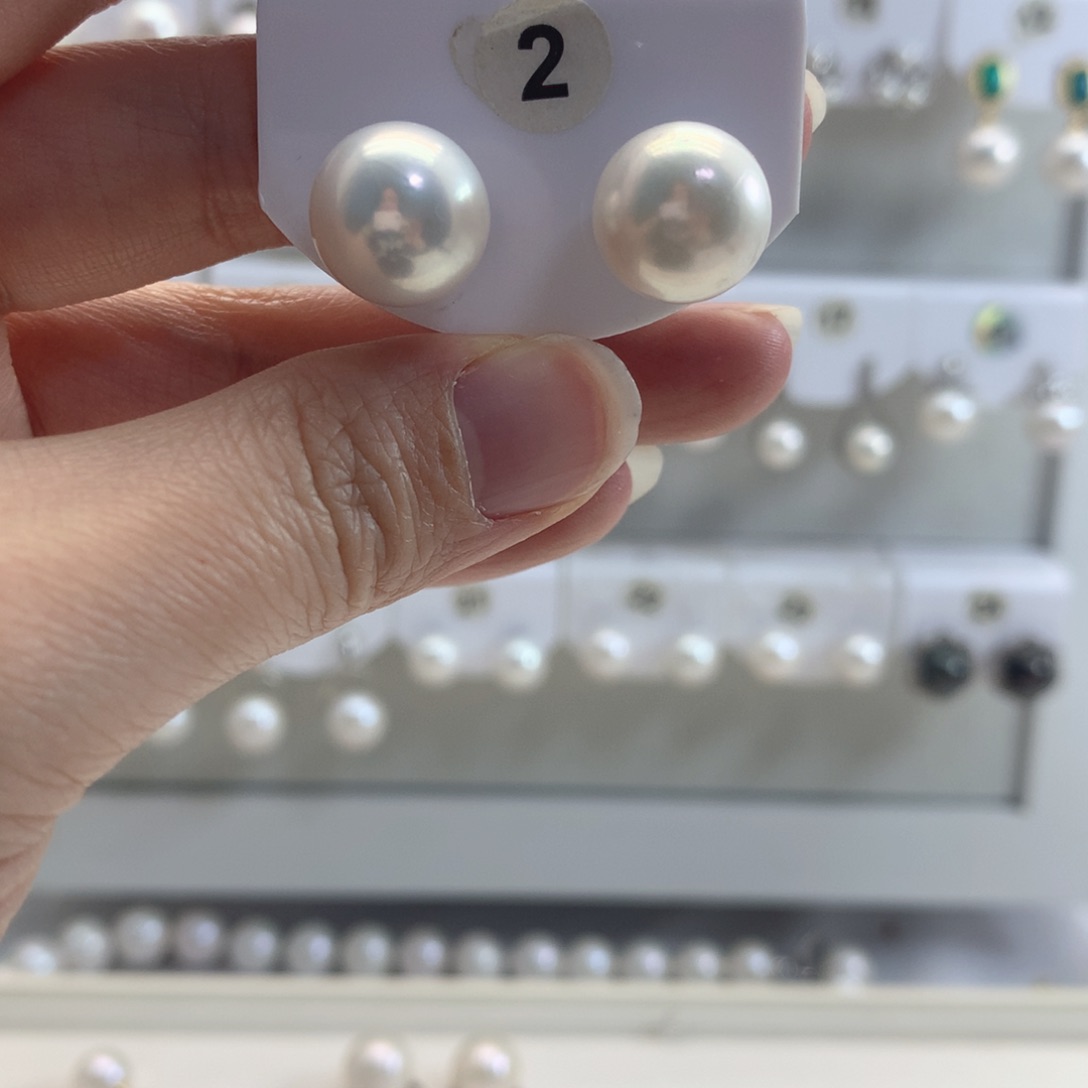 淡水珍珠耳饰银S925镶嵌