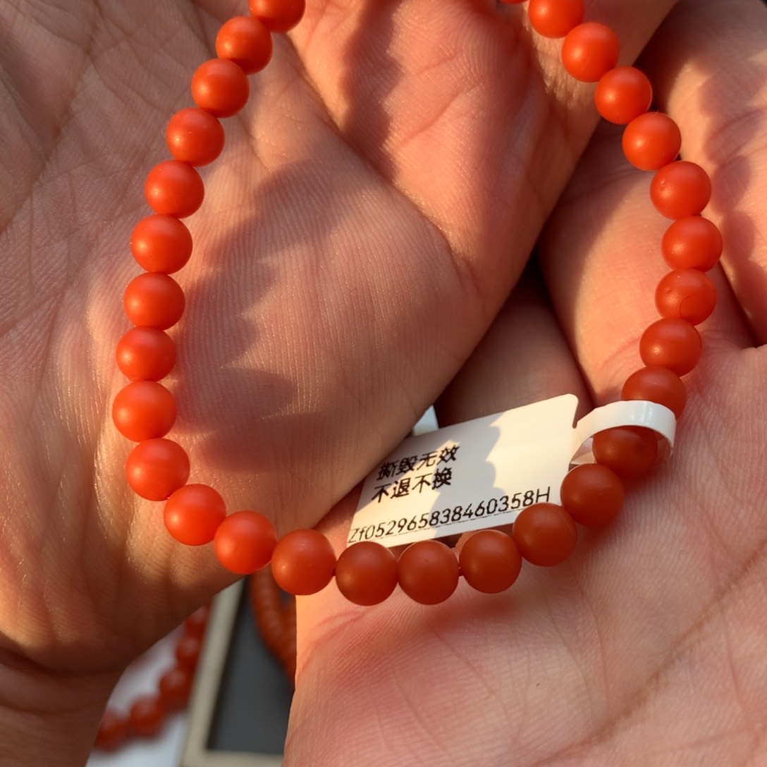 南红玛瑙手链未镶嵌