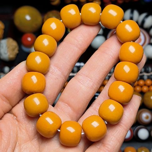 玛瑙/玉髓手链未镶嵌d**a老型珠手链