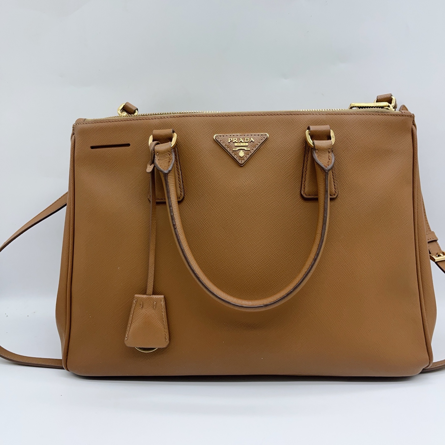 95新 Prada/普拉达   棕色手提斜挎包 1486 1175 