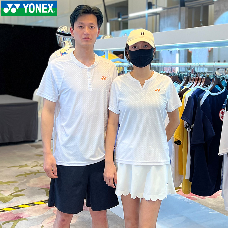 新款尤尼克斯YY羽毛球服运动服男女T恤上衣短袖透气1103325BCR