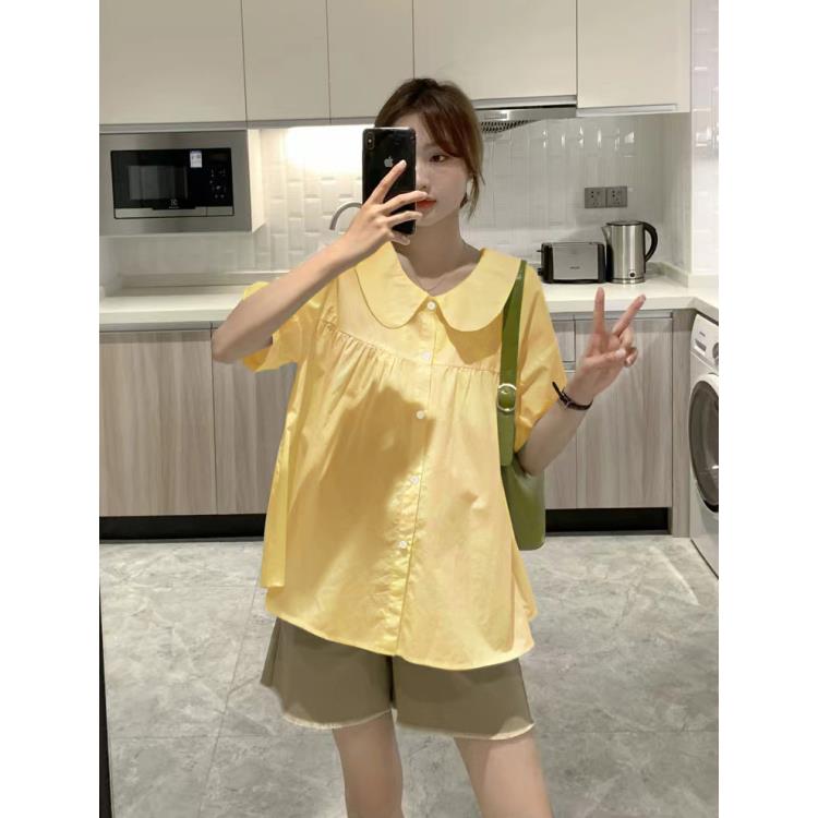 CT66黄色孕妇上衣M90-130 L140 XL150