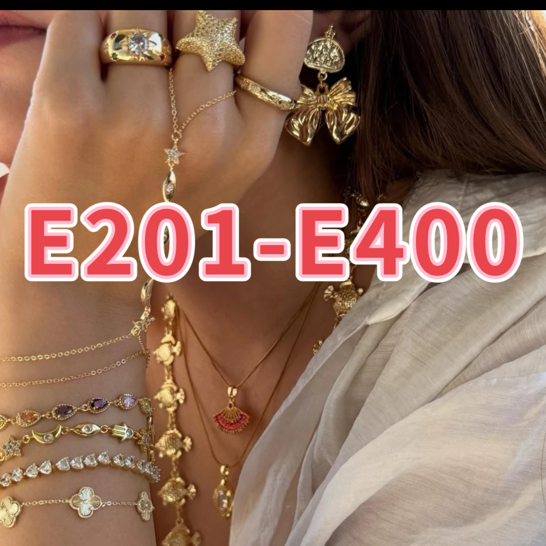 铜合金合成锆石耳饰 E201-400编号气质时尚百搭欧美满钻镶钻韩版