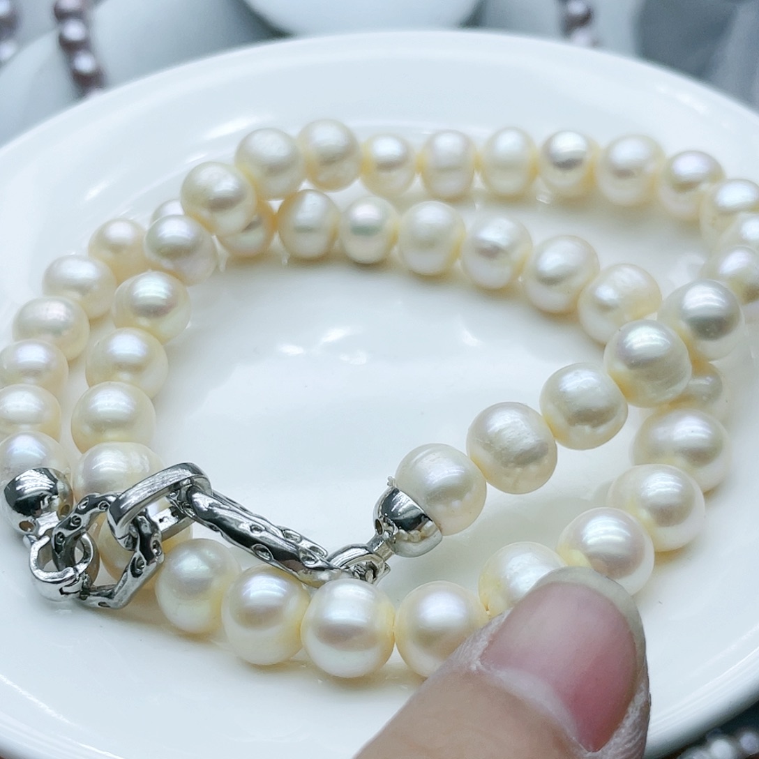 淡水珍珠颈饰钛钢