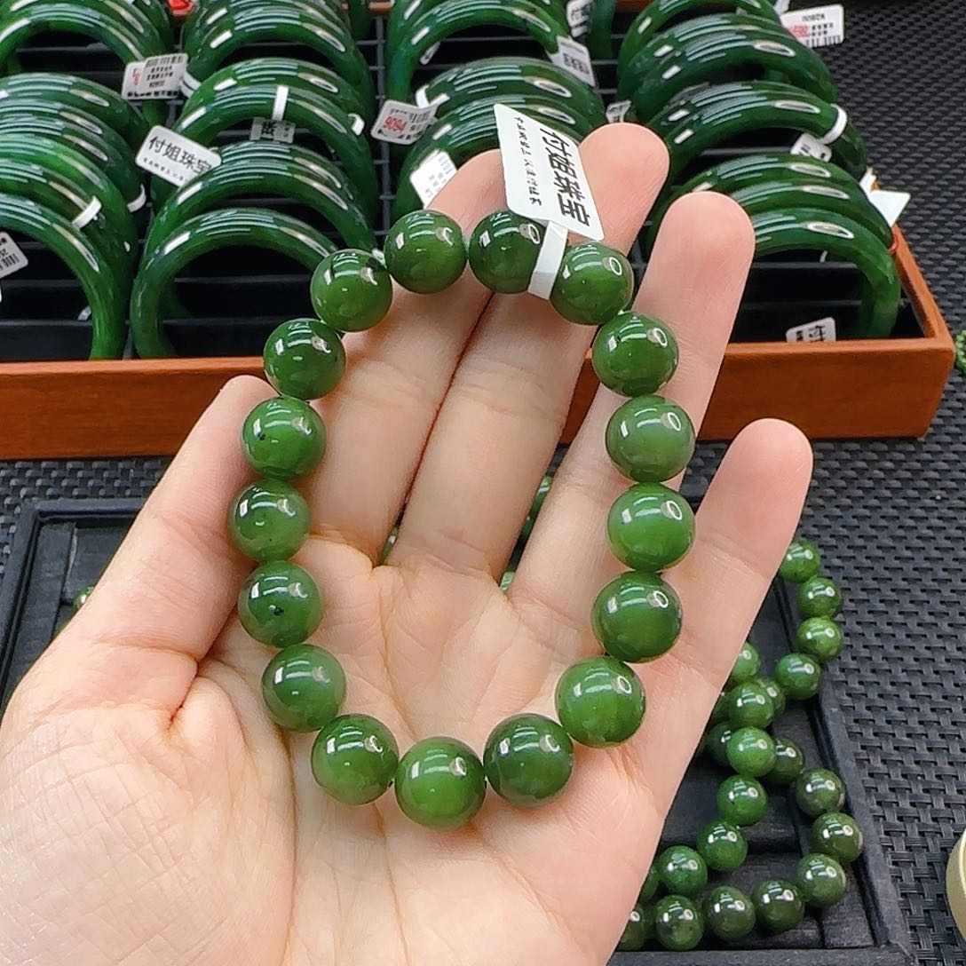 未镶嵌手链和田玉碧玉手串卡12