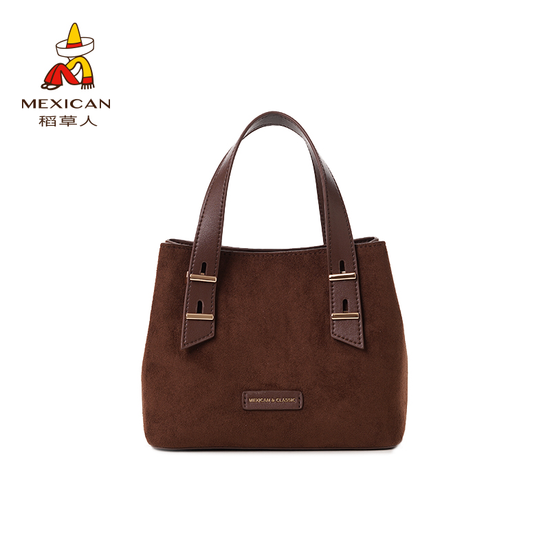 稻草人潮流秋冬季日常休闲磁扣通勤风斜跨手提包时尚百搭女包