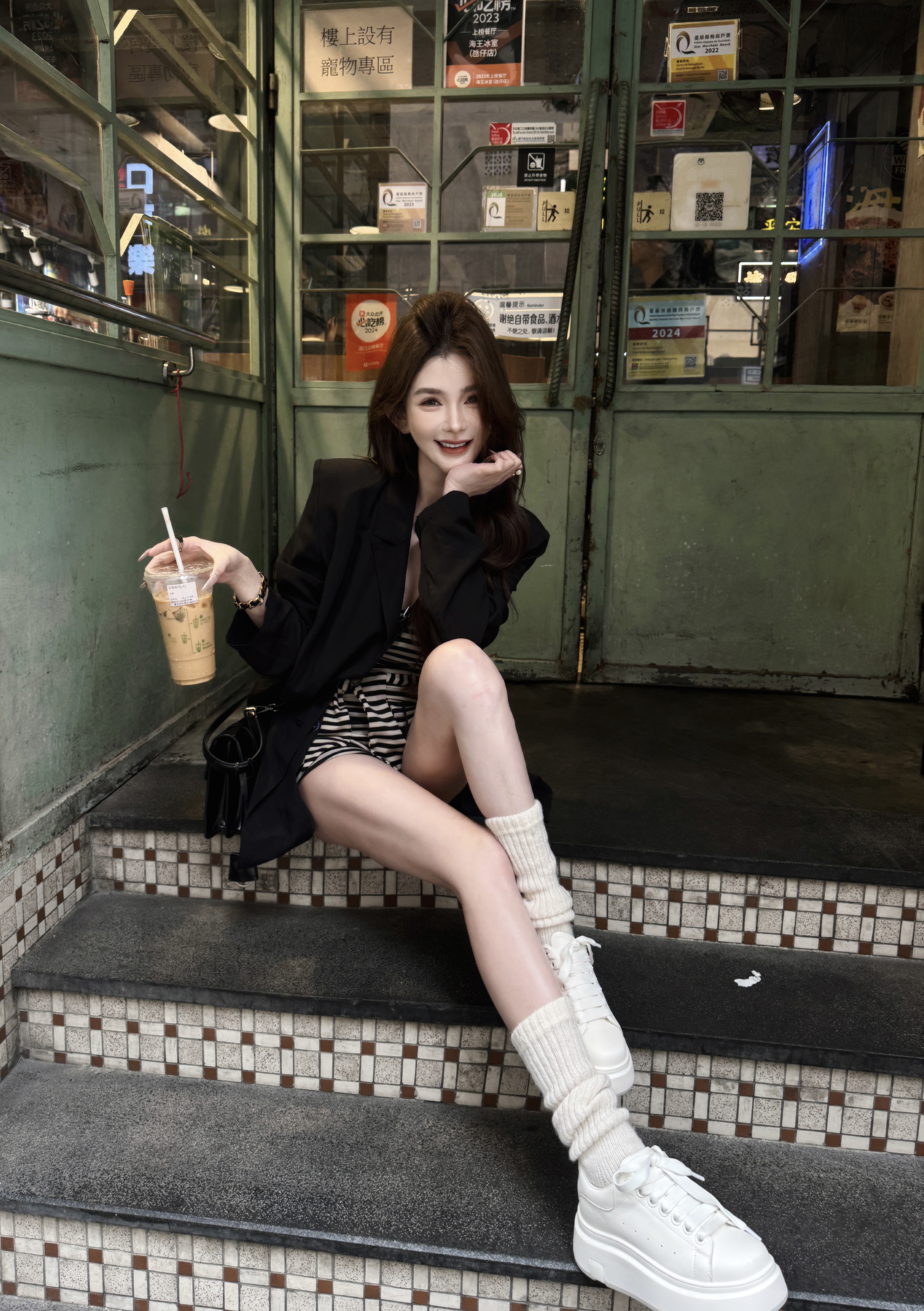 GUIDI GUDI【暗面】气质休闲百搭时尚长袖西装外套 W9510263H