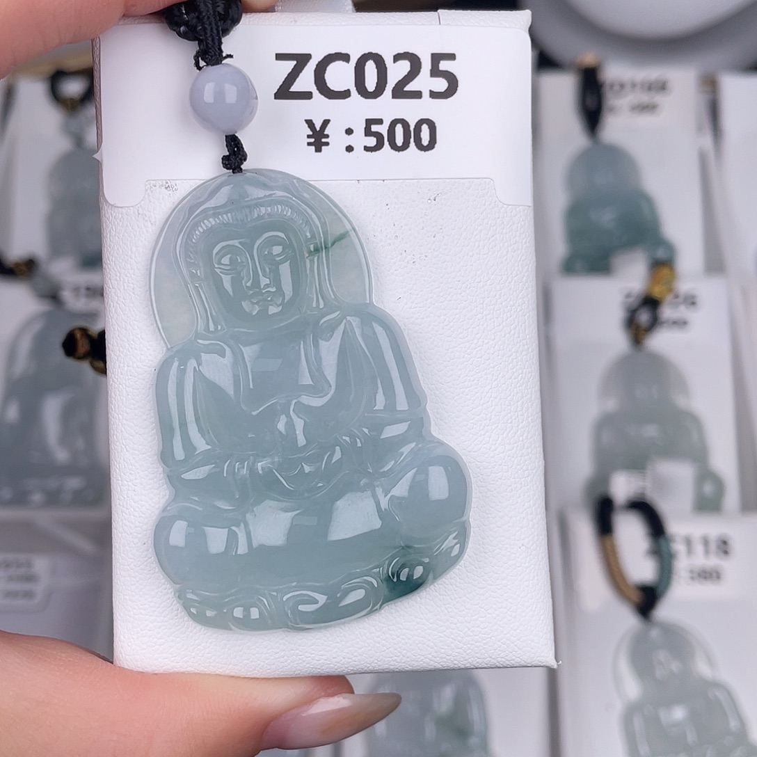 翡翠未镶嵌颈饰zc025