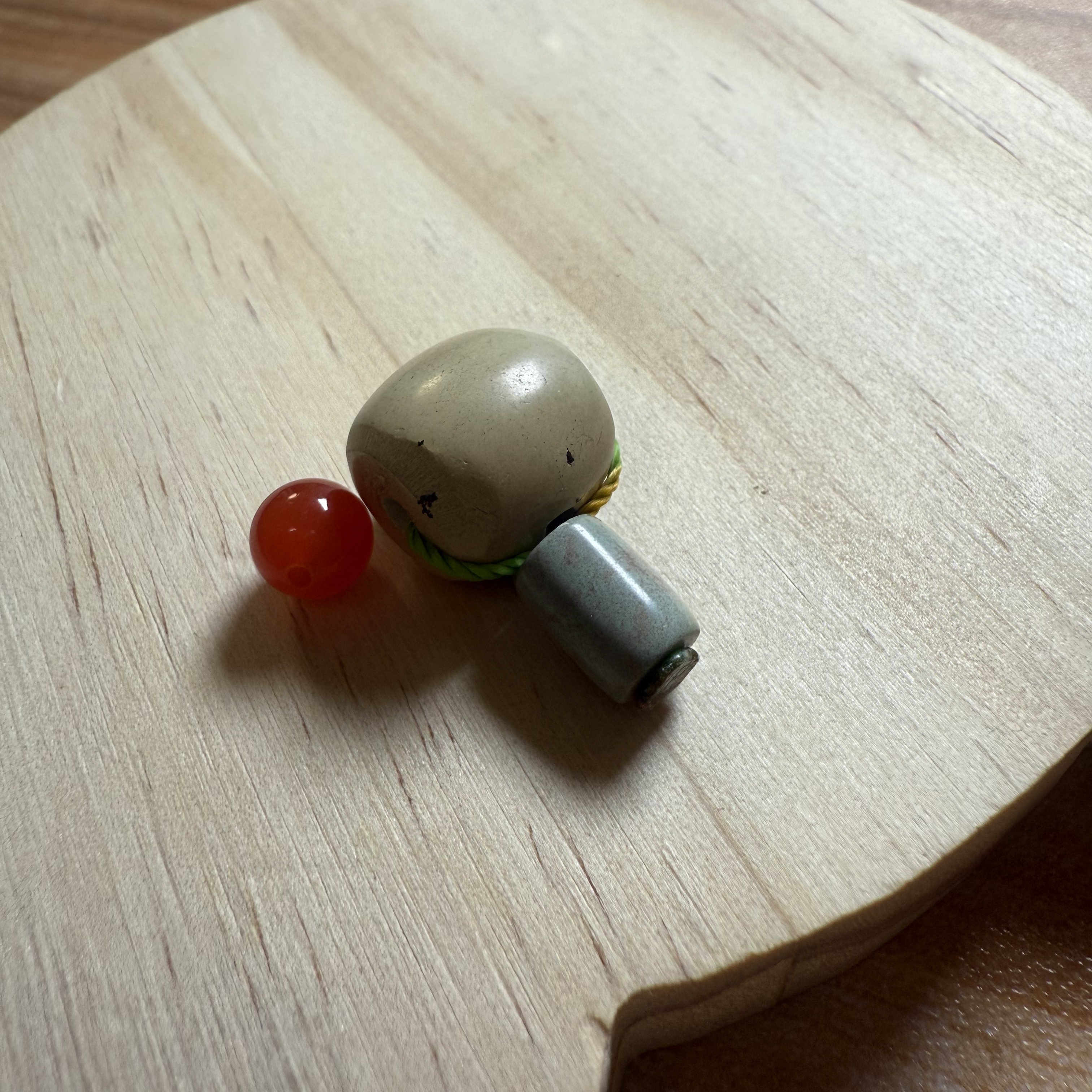 原矿纯天然无任何优化绿松老式三通12.7×22mm无水无油纯干货