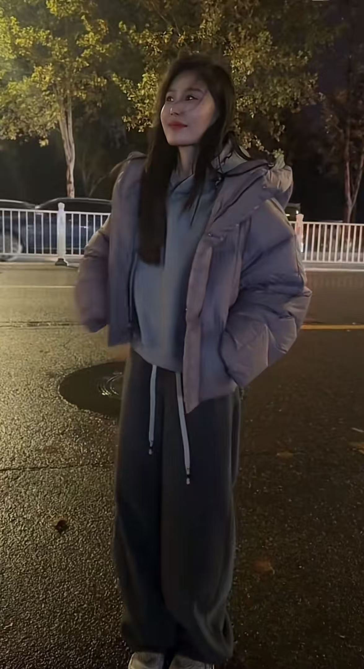 短款羽绒服 A 紫色 2409