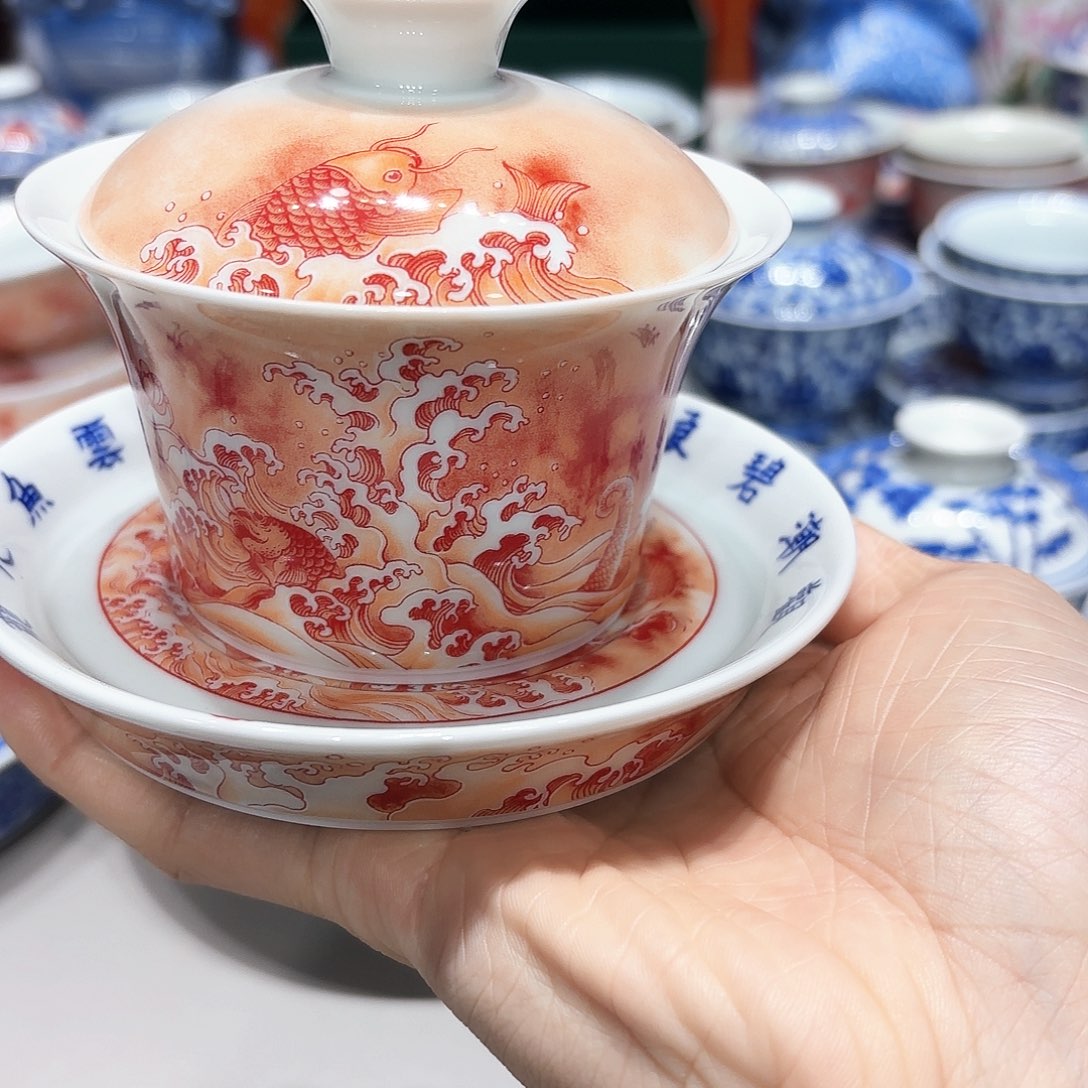 盖碗景德镇高温茶具