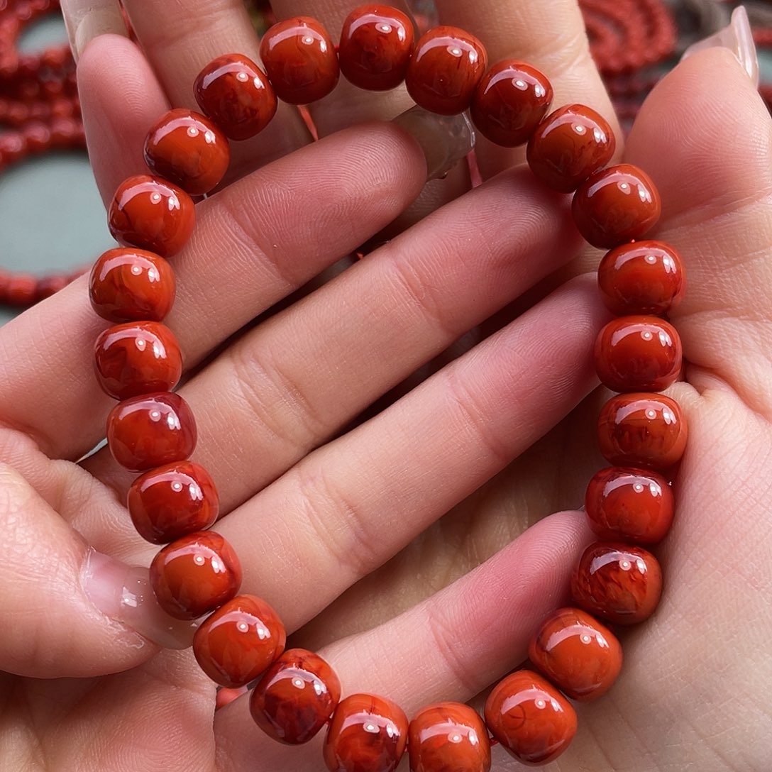 南红玛瑙手链未镶嵌