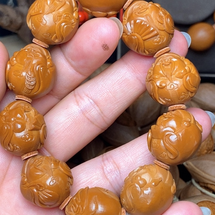 橄榄核手串/手链八宝财神