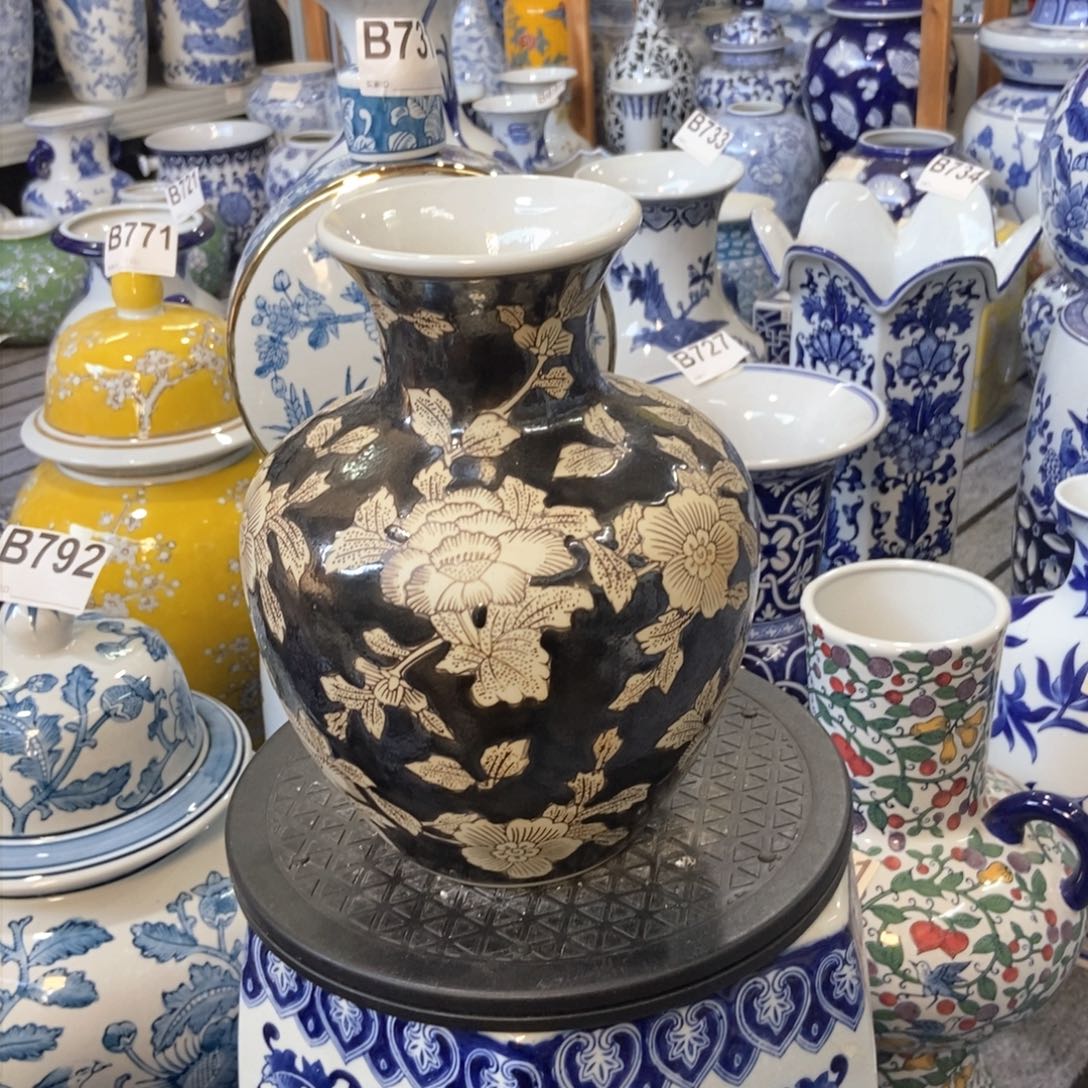 摆件摆件手绘釉下彩