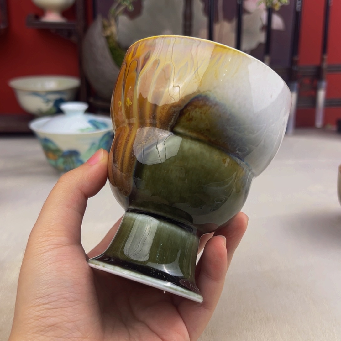 杯子纯手工柴烧主人杯