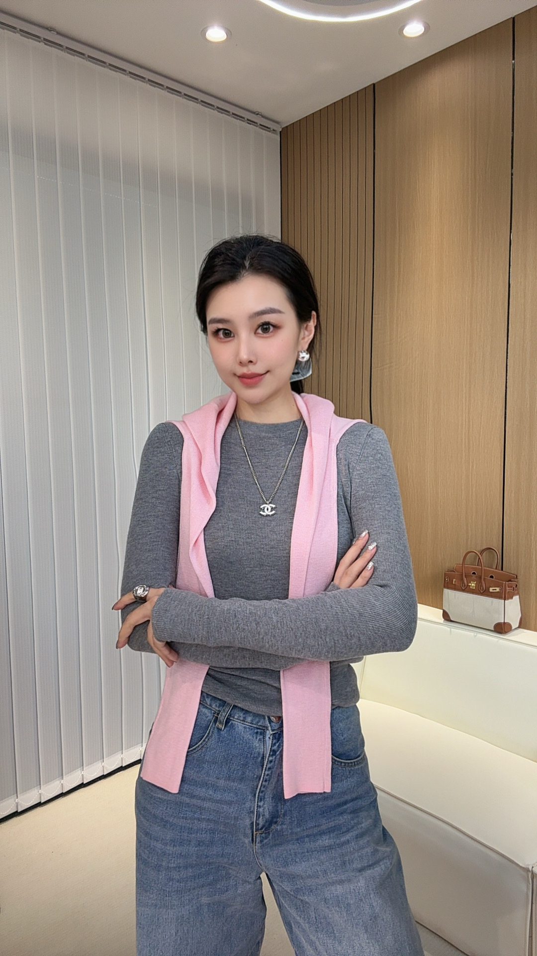 【SL高定】设计师原创美丽诺修身打底毛衣