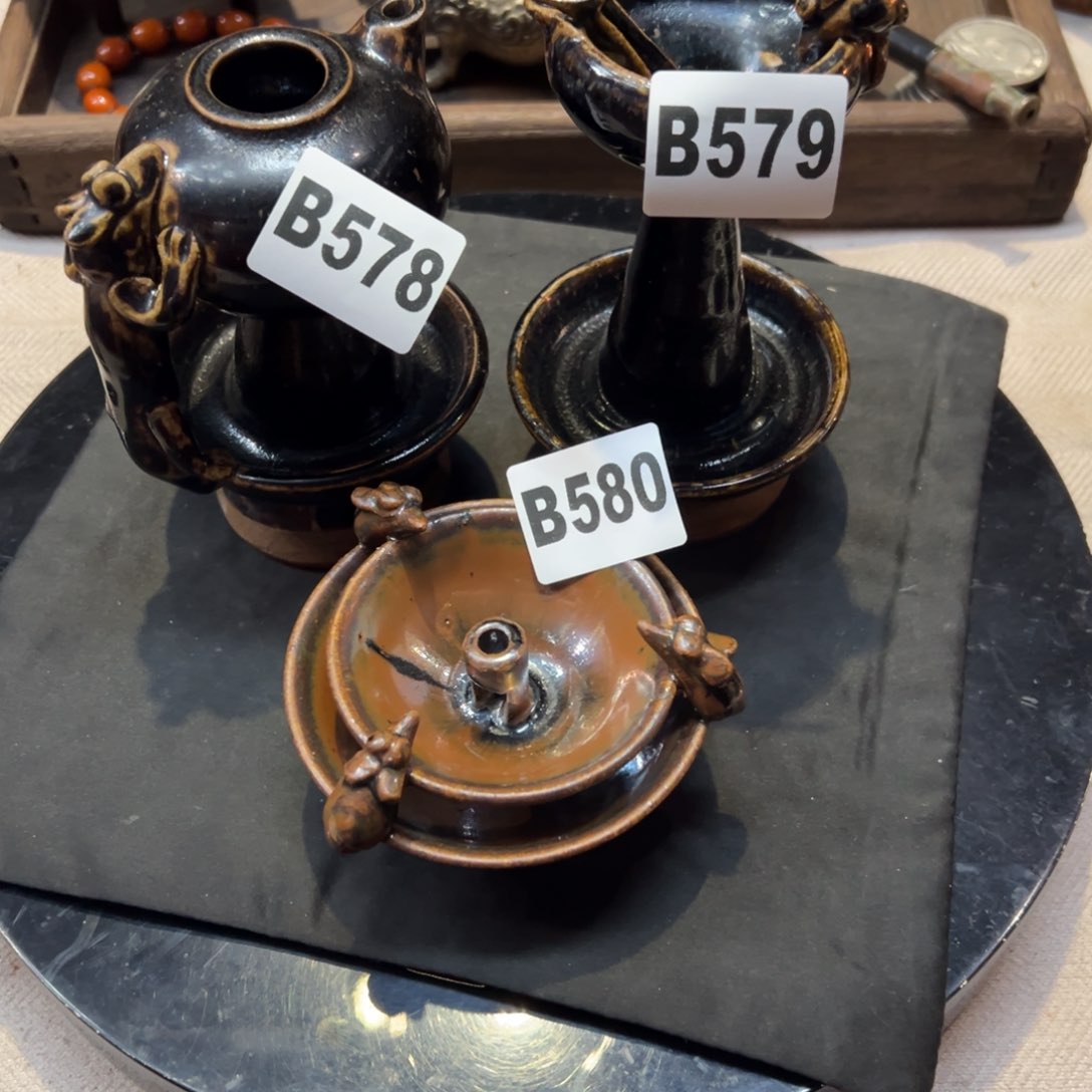 罐御*居油灯3个编号578 579 580