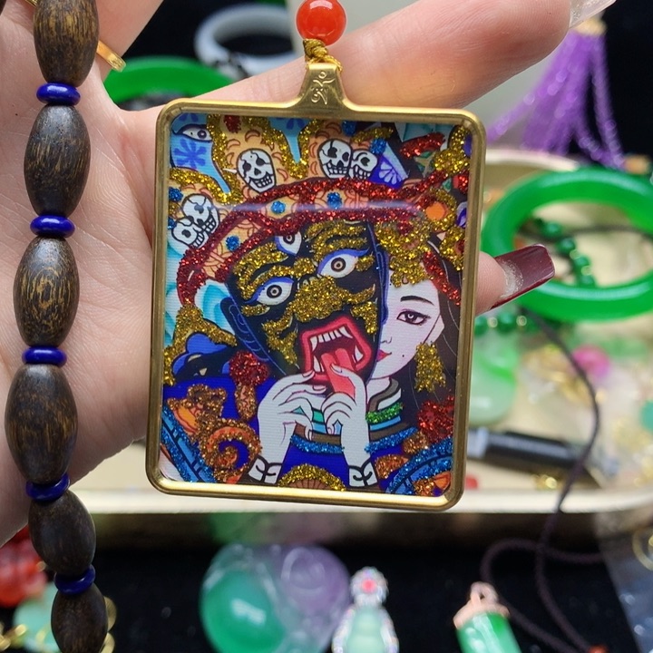 玛瑙/玉髓颈饰合金吊坠