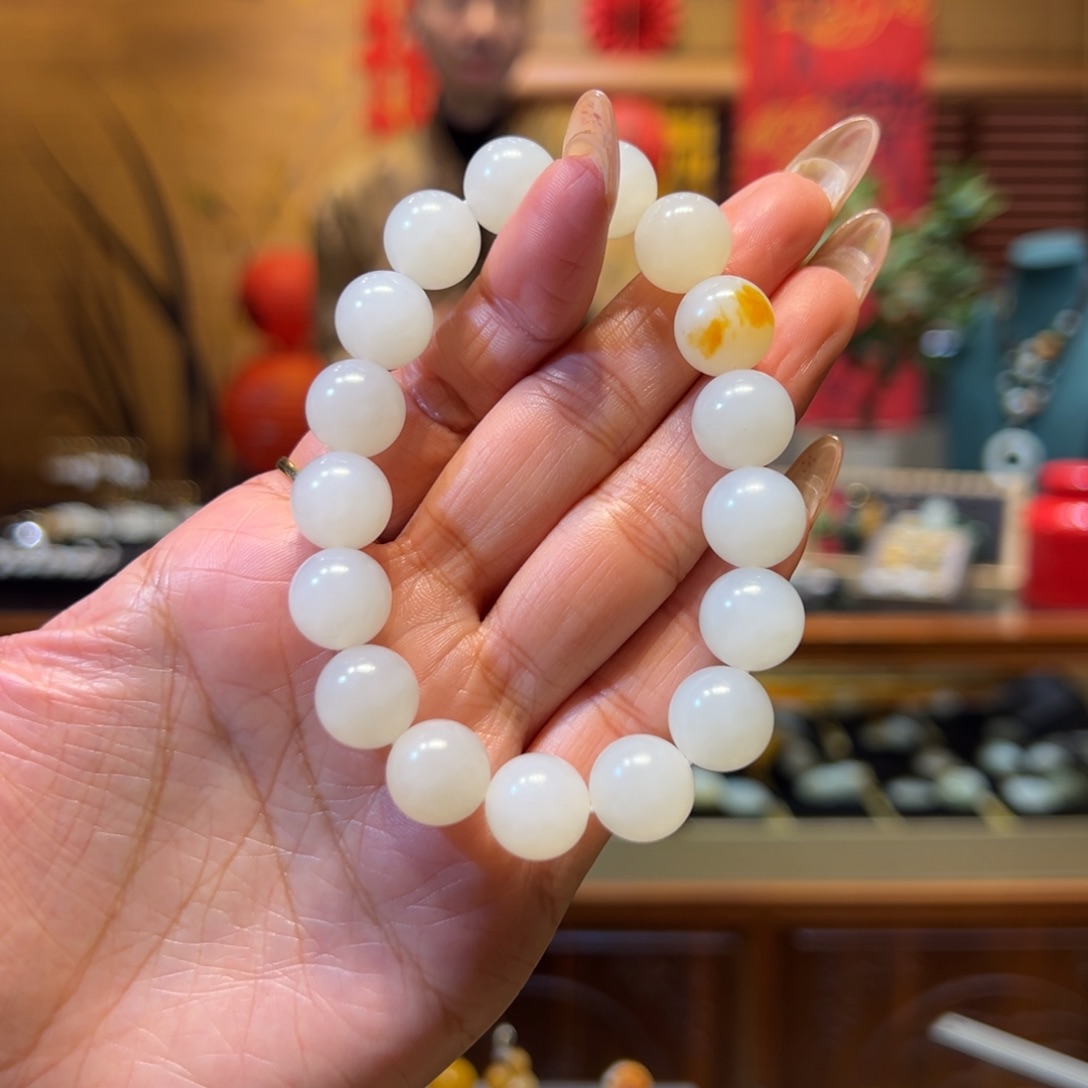 和田玉手链未镶嵌12