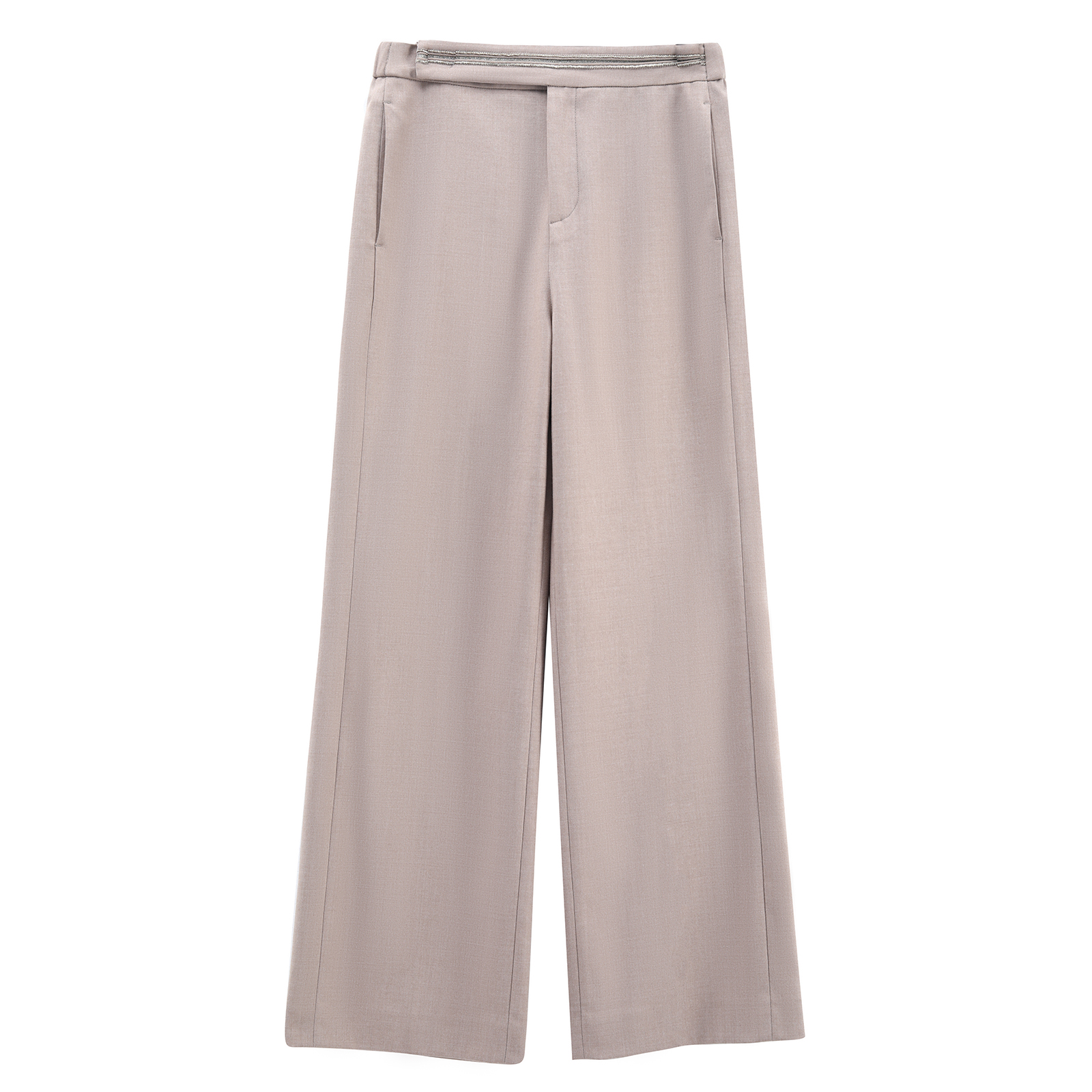 ZOUMO/邹茉 【时光流影】钻链中高腰直筒裤A30KZ00024