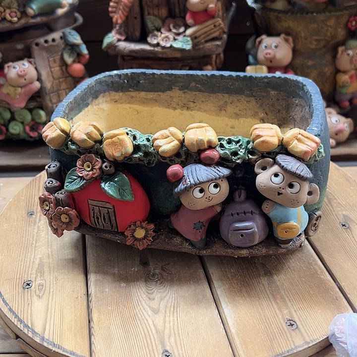 嘻哈多肉花盆百搭