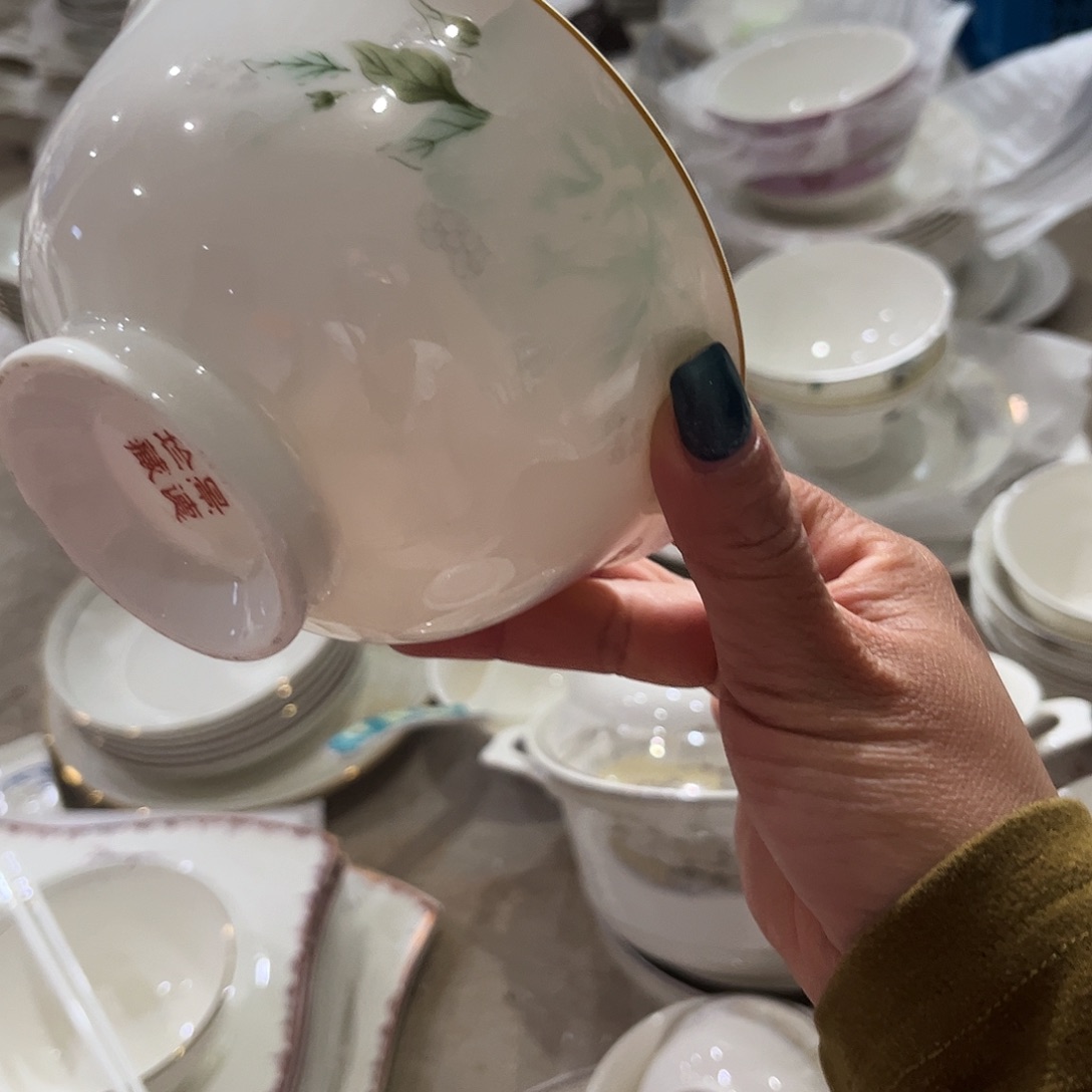 瓷片春风五寸高脚腕十个