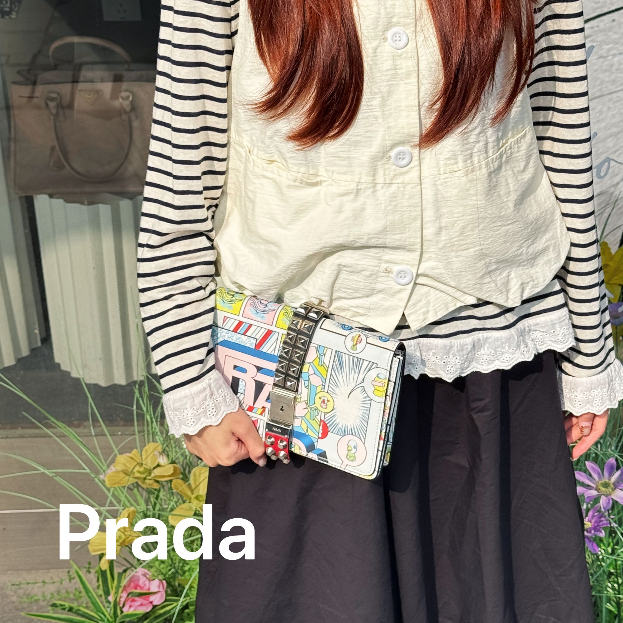 95新 Prada/普拉达 H765手绘手拿包时尚