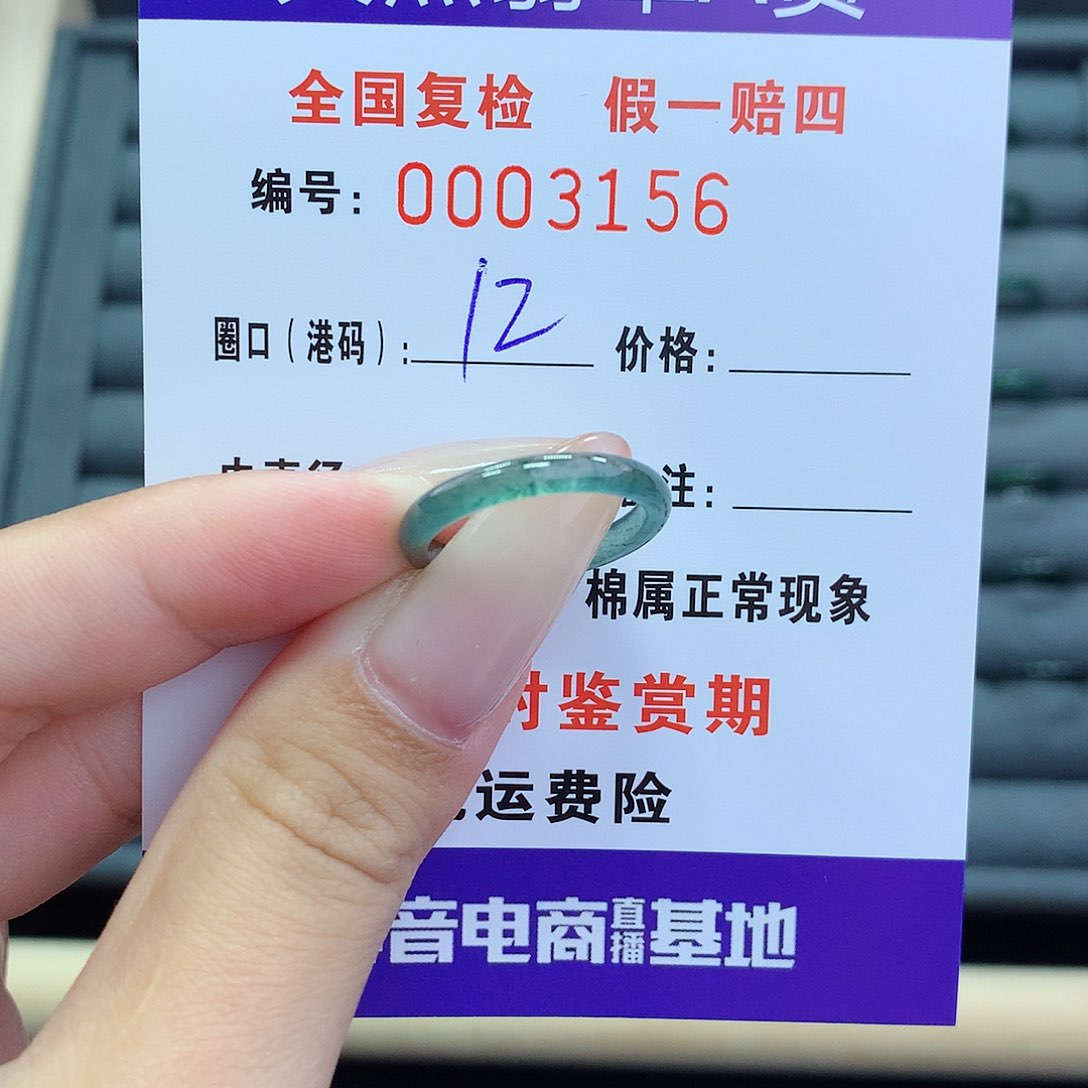 翡翠戒指未镶嵌     3156