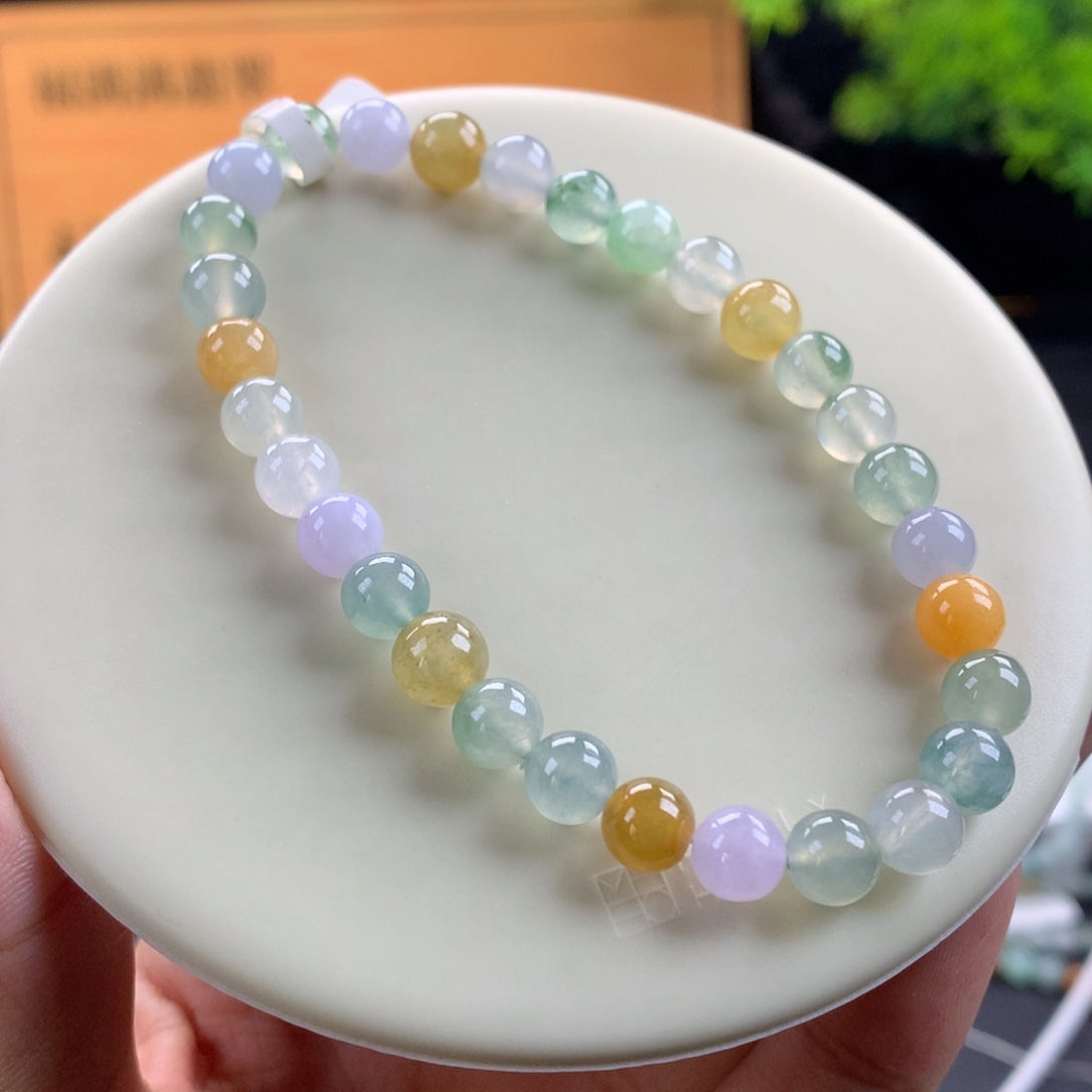 翡翠未镶嵌手链卡6.5