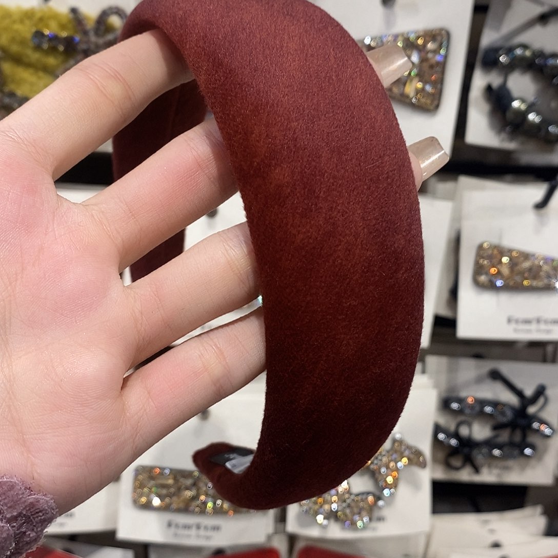 布艺铁合金山楂红发箍