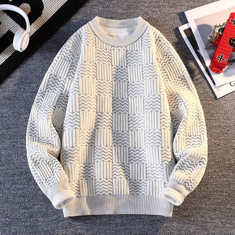 【高品质】2025冬季雪尼绒男士加厚半高领毛衣休闲打底衫MY25721