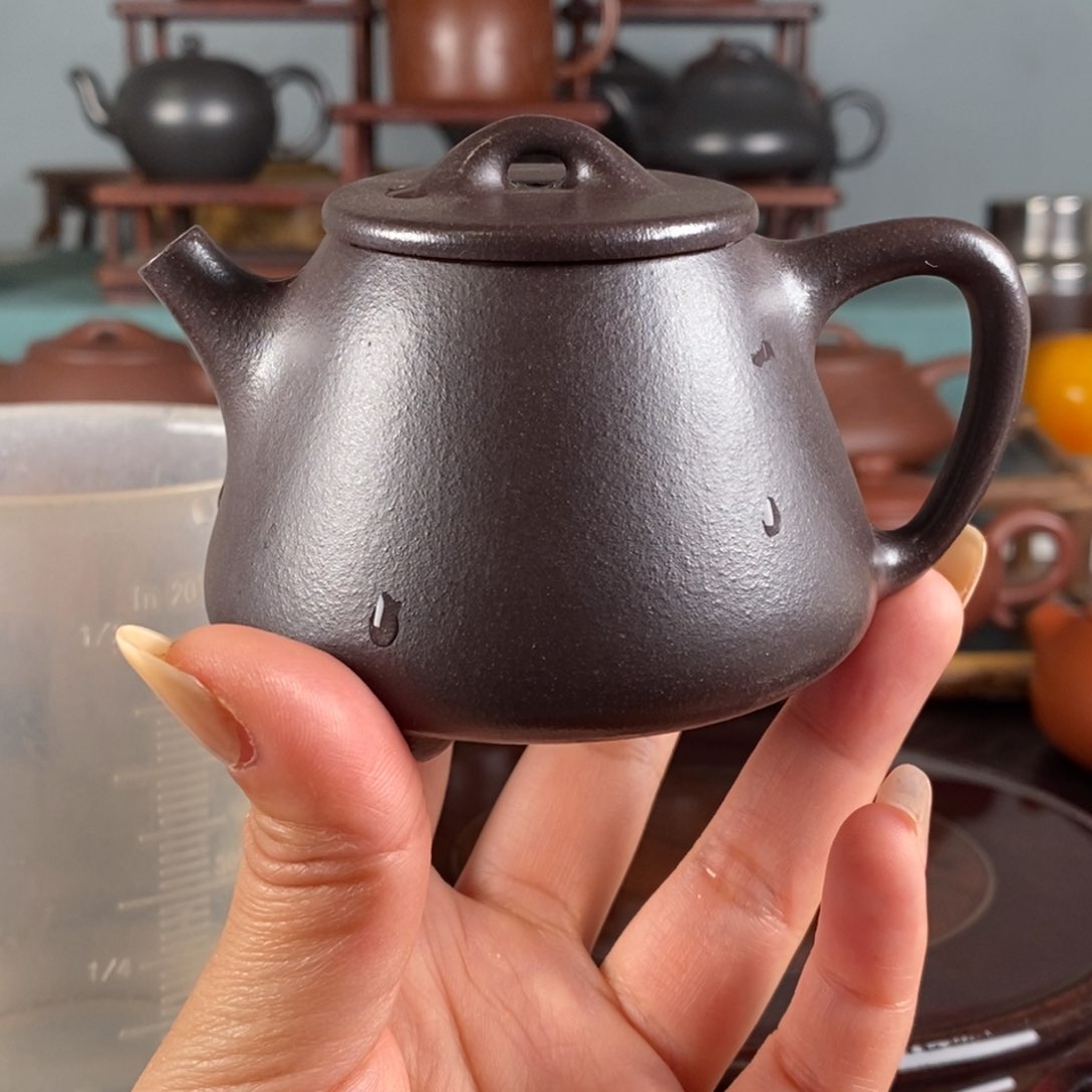 紫砂茶壶黑墩头 高瓢 150