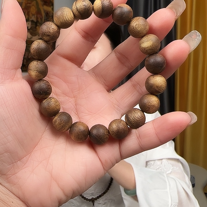 沉香手串1.1白棋单圈多样性发一