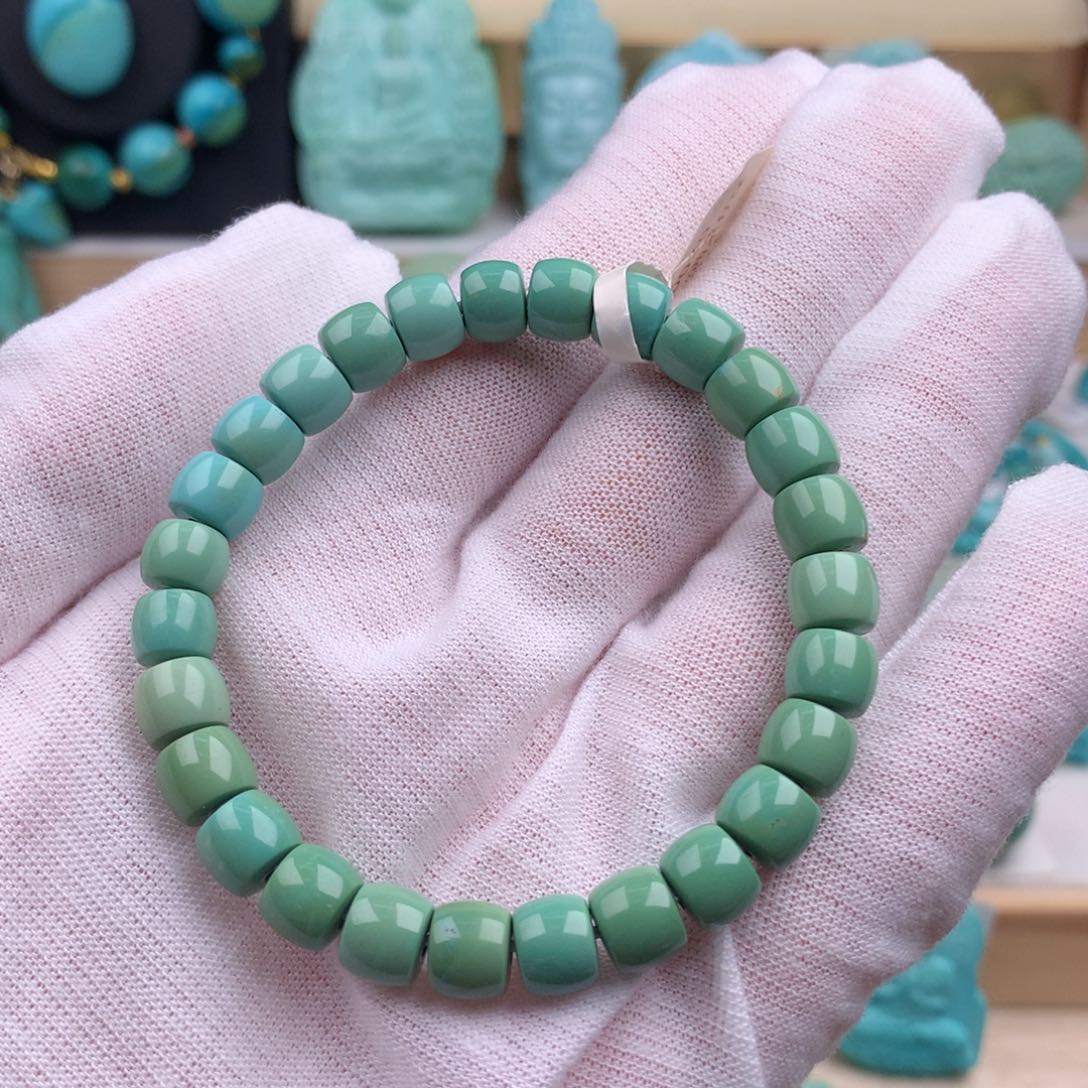 未镶嵌绿松石珠宝奇石卡7.4