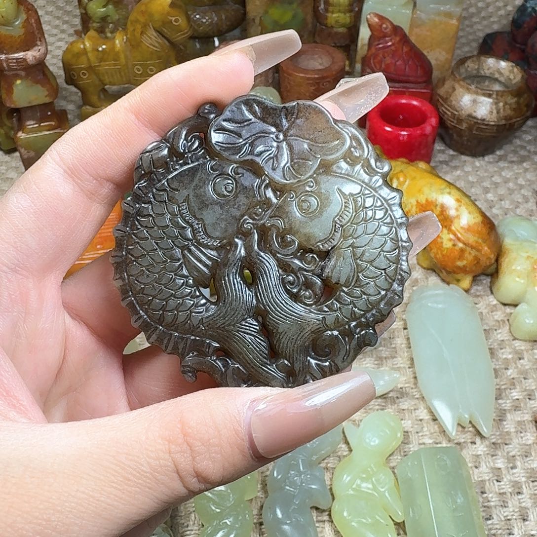 白玉菩提吊坠挂件