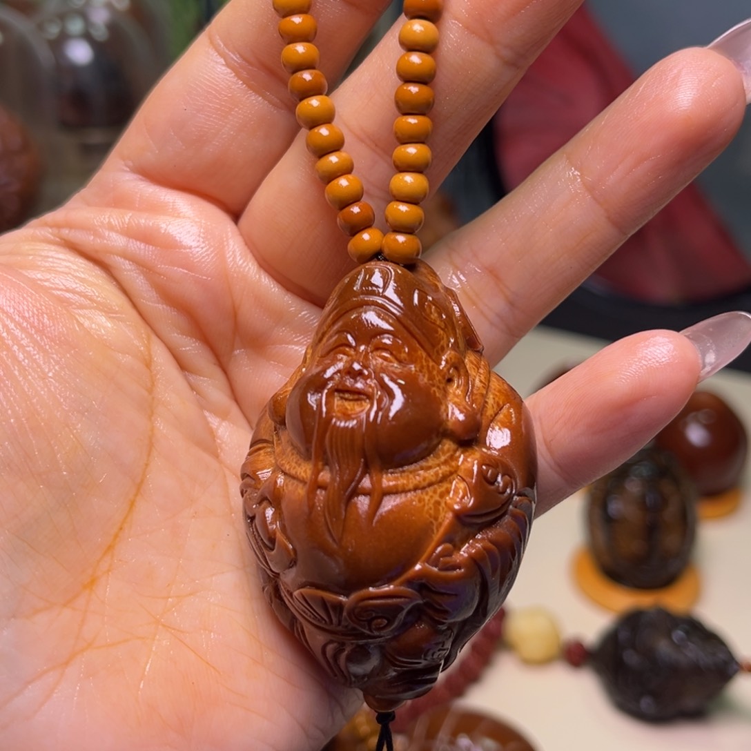 橄榄核手串/手链祥云财神链子一套 三点八