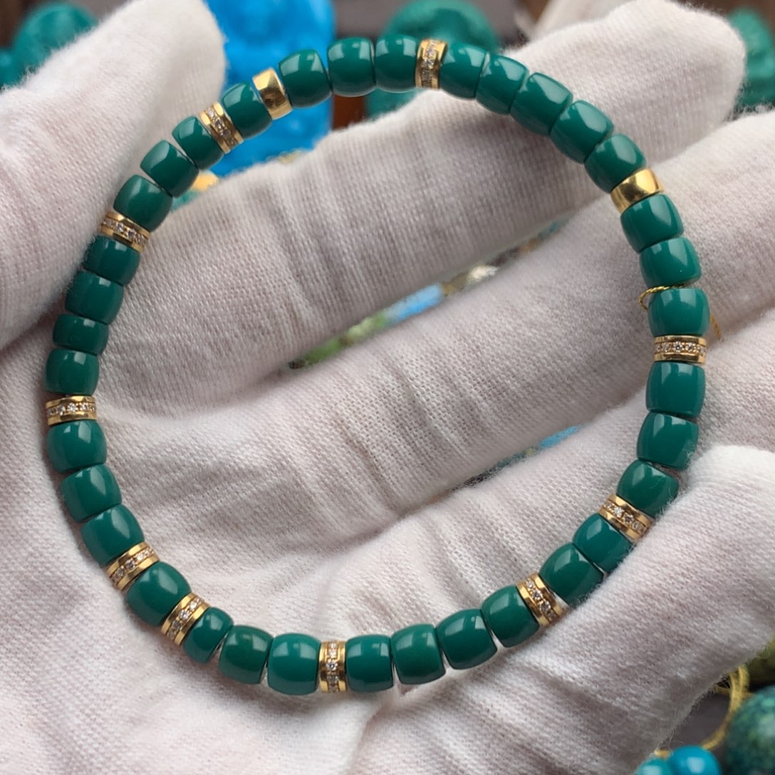 绿松石18K金镶嵌绿松石