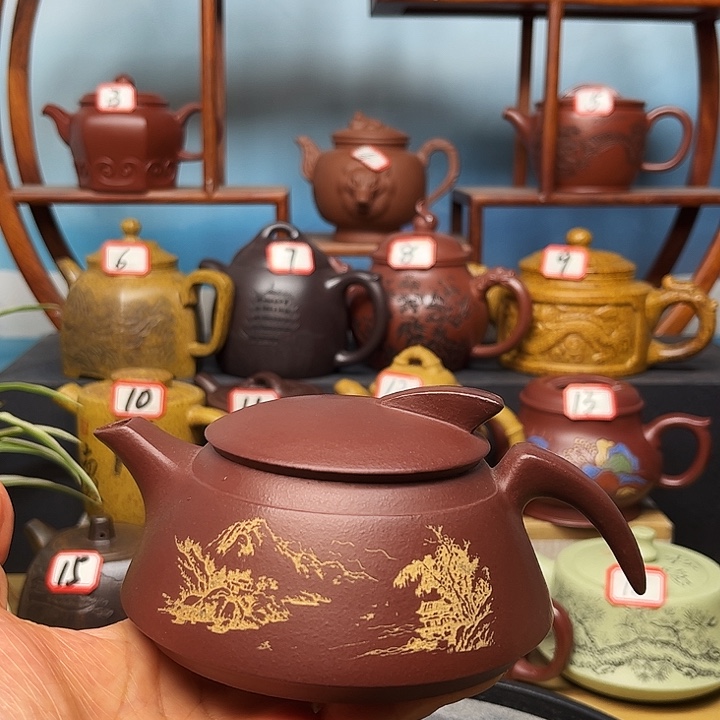 紫砂茶壶微瑕不带证书礼盒230cc