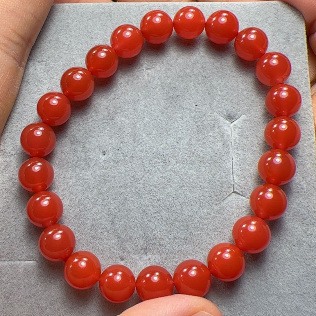 南红玛瑙手串未镶嵌