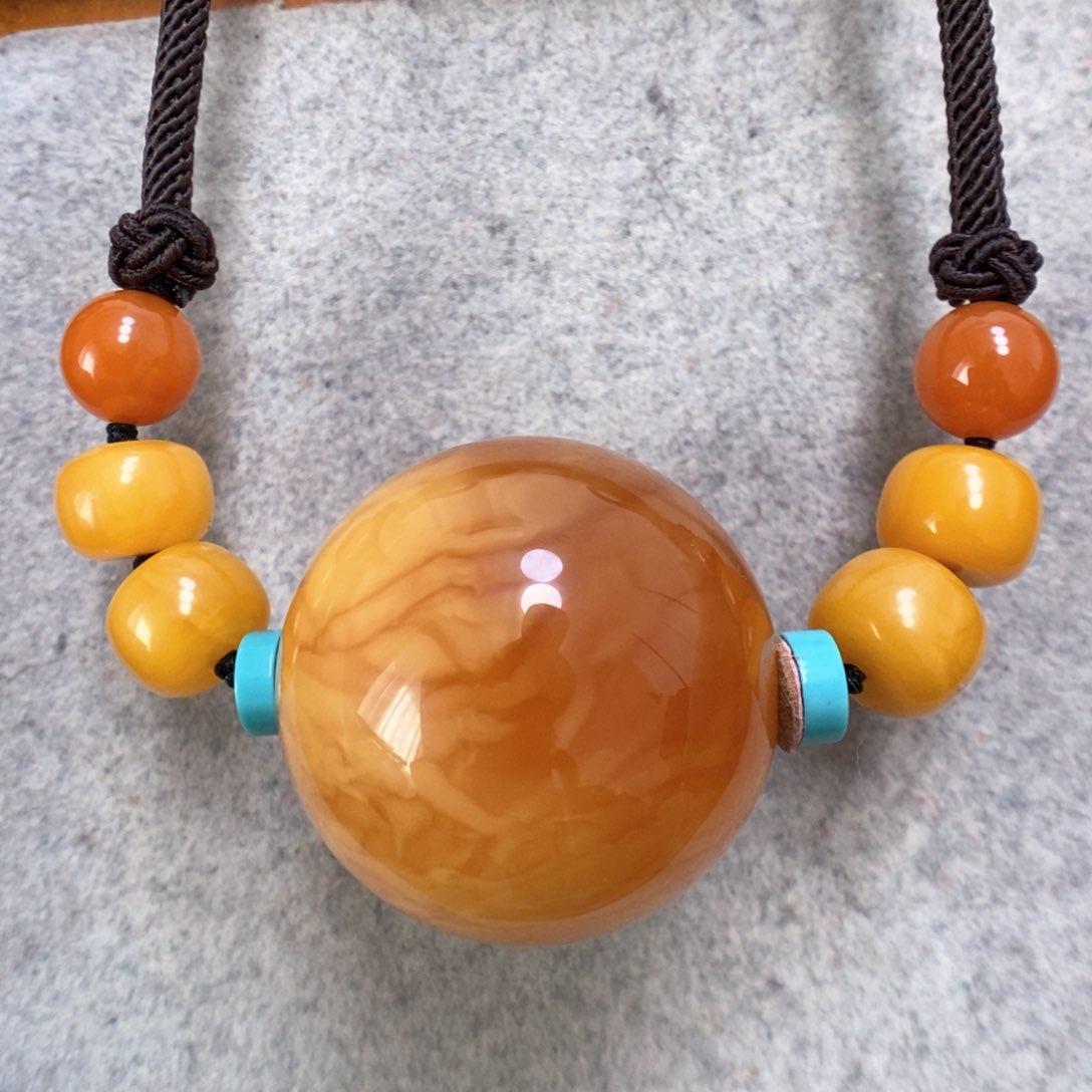 蜜蜡项链未镶嵌蜜蜡锁骨