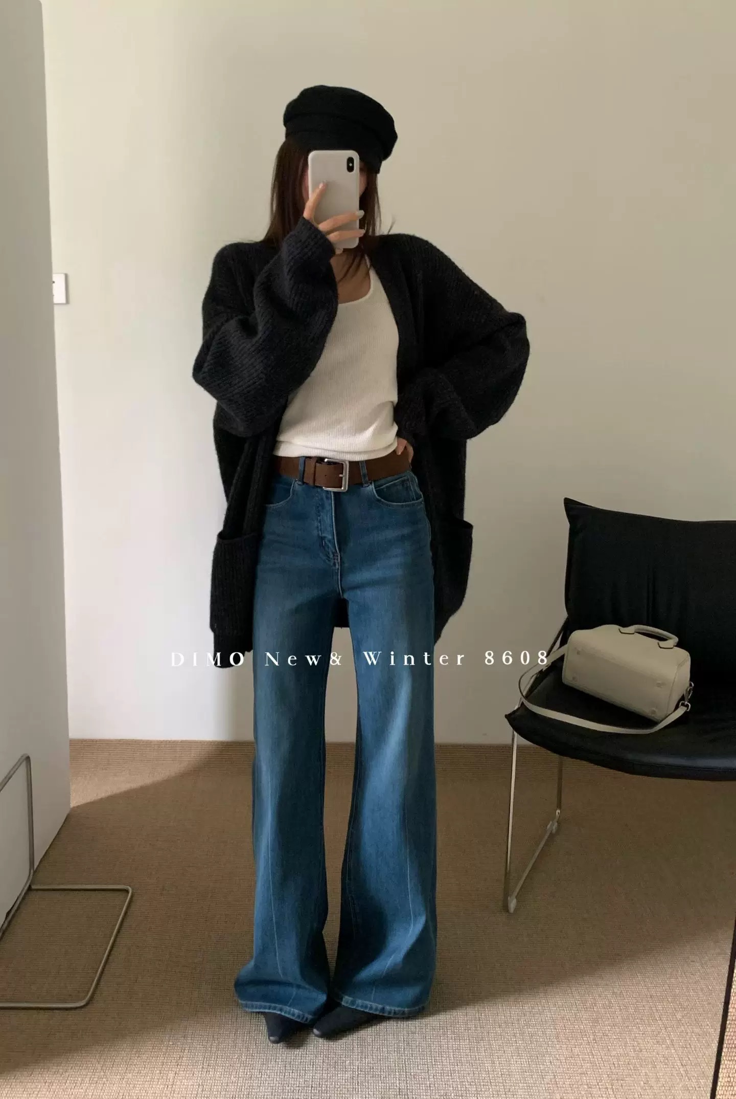 【8608】 dimo家 四面弹不贴腿筒喇裤牛仔裤