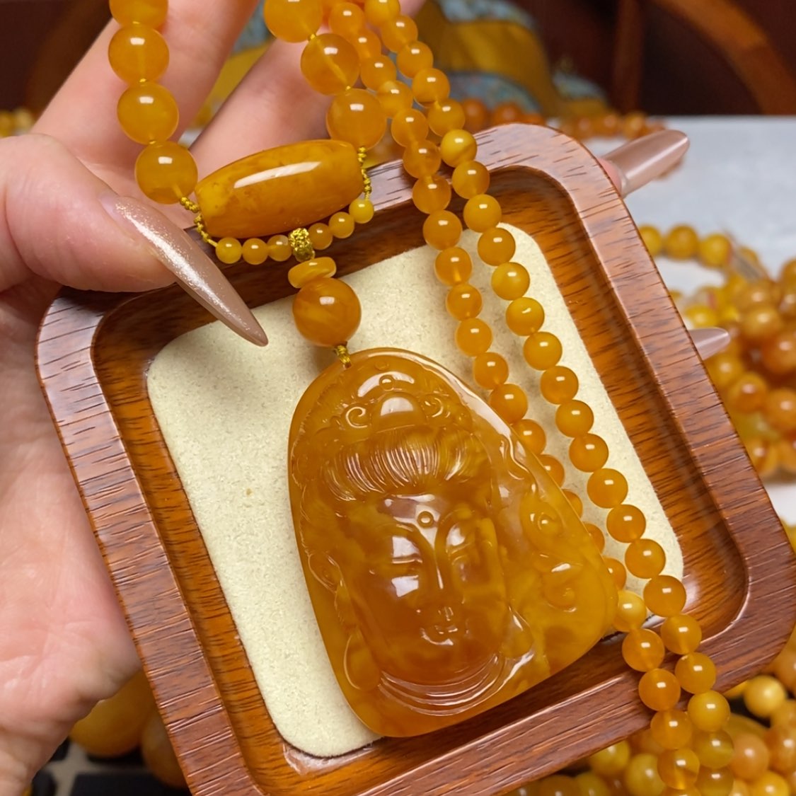 【闪购商品】蜜蜡颈饰未镶嵌项链