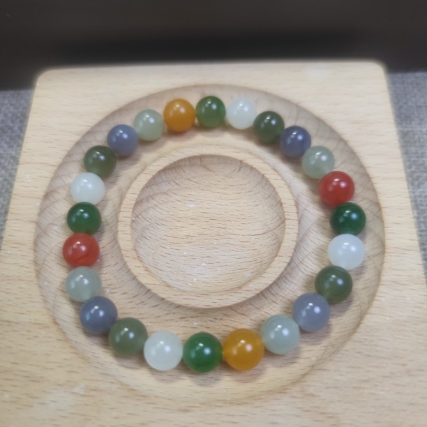 多宝手串卡8女士百搭和田玉